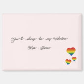 You'll Always Be My Valentine LGBT Hearts Flag マグネット (正面)