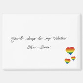 You'll Always Be My Valentine LGBT Hearts Flag マグネット (正面)