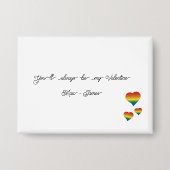 You'll Always Be My Valentine LGBT Hearts Flag 缶バッジ (正面)