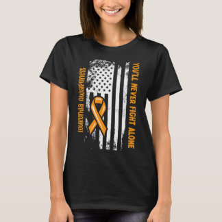 You'll Never Fight Alone Blood Cancer Leukemia Awa Tシャツ