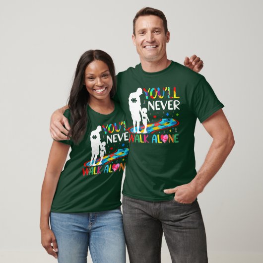 Youll Never Walks Alone Father and Daughter Autism Tシャツ (ユニセックス)
