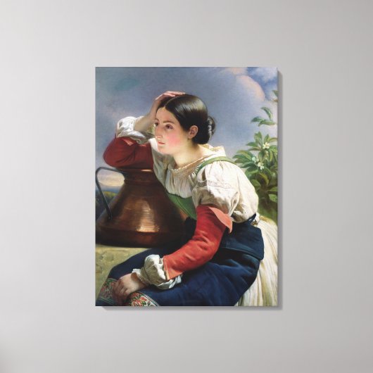 Young イタリアン at the Well, c.1833-34 キャンバスプリント (正面)