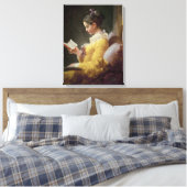 Young 読 Girl's, c.1776 キャンバスプリント (インサイチュ (寝室))