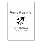 Young and twenty adventure happy birthday add name テーブルナンバー (裏面)