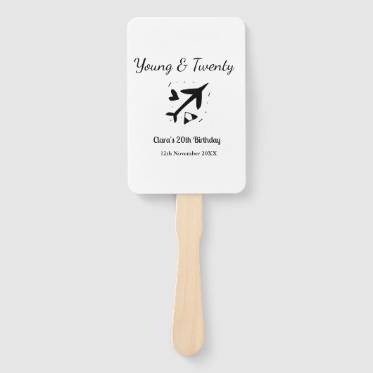 Young and twenty adventure happy birthday add name ハンドファン (正面)
