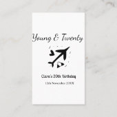 Young and twenty adventure happy birthday add name 名刺 (裏面)