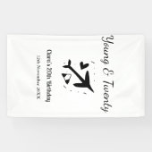 Young and twenty adventure happy birthday add name 横断幕 (横)