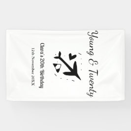 Young and twenty adventure happy birthday add name 横断幕