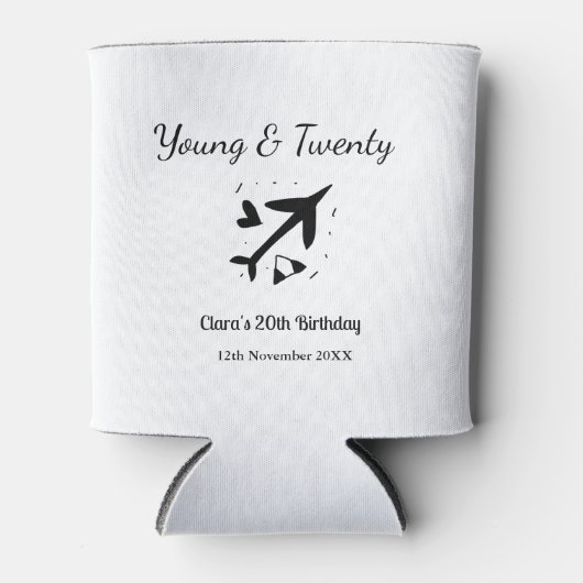 Young and twenty adventure happy birthday add name 缶クーラー (正面)