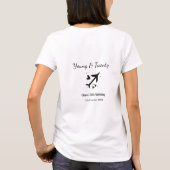 Young and twenty adventure happy birthday add name tシャツ (裏面)