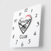 Young at Heart Club Clock スクエア壁時計 (傾斜)