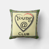 Young at Heart Club Throw Pillow クッション (裏面)