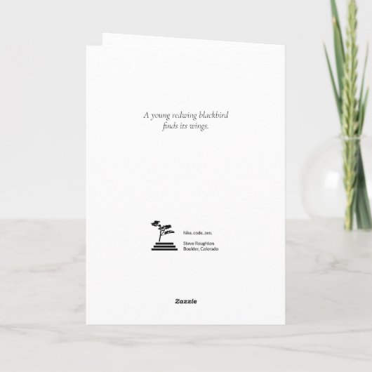 Young Bird in Flight カード (裏面)