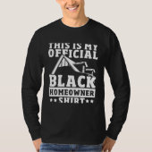 Young Black Homeowner First Time House Buyer Black Tシャツ (正面)