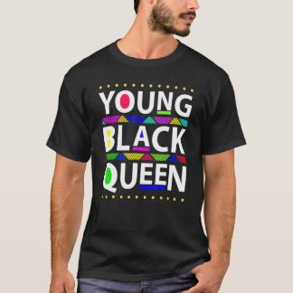 Young Black Queen Black History Month Girls Kids Tシャツ