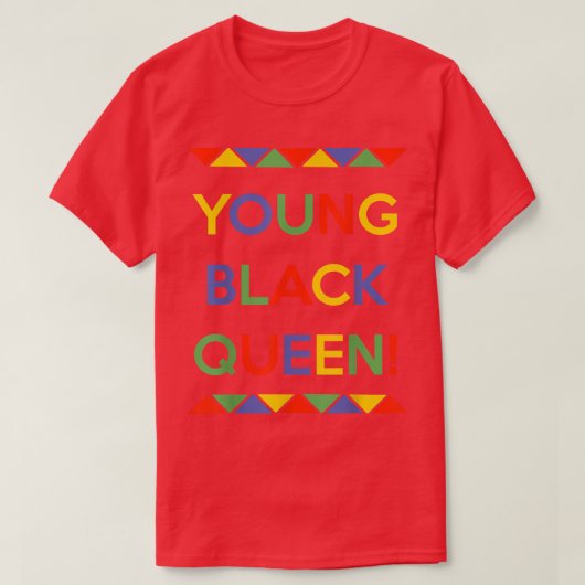 Young Black Queen LGBTプライド月  Tシャツ (デザイン正面)