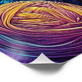 Young Blue Eyed Kitten With Ball Of Yarn ポスター (コーナー)