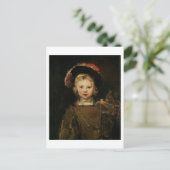 Young Boy ファンシー in Dress, c.1660 (キャンバス上の油) ポストカード (スタンド正面)