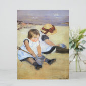 Young Children'遊's on theビーチ(Mary Cassatt) カード (スタンド正面)