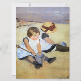 Young Children'遊's on theビーチ(Mary Cassatt) カード