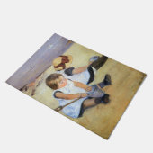 Young Children'遊's on theビーチ(Mary Cassatt) ドアマット (アングル)