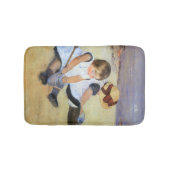 Young Children'遊's on theビーチ(Mary Cassatt) バスマット (正面)