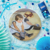 Young Children'遊's on theビーチ(Mary Cassatt) ペーパープレート (パーティー)