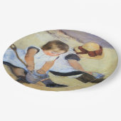 Young Children'遊's on theビーチ(Mary Cassatt) ペーパープレート (アングル)