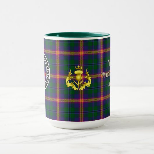 Young Clan Badge & Tartan  マグカップ (中央)