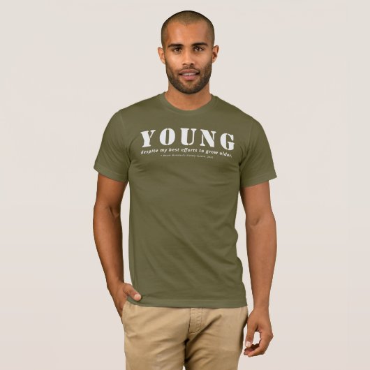 YOUNG Despite My Efforts to Grow Older Mamdani Tシャツ (正面フル)