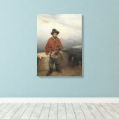 Young Drummer Boy (by Gerolamo Induno) キャンバスプリント (インサイチュ (ウッドフロア))