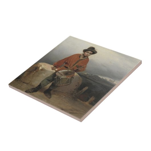 Young Drummer Boy (by Gerolamo Induno) タイル (側面)