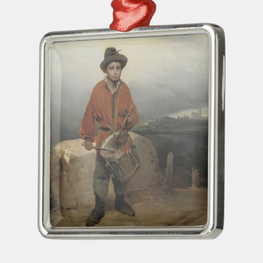 Young Drummer Boy (by Gerolamo Induno) メタルオーナメント (左)