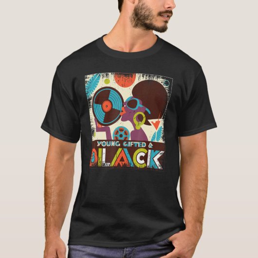 Young EdとBlackレトロI M Black History Tシャツ (正面)