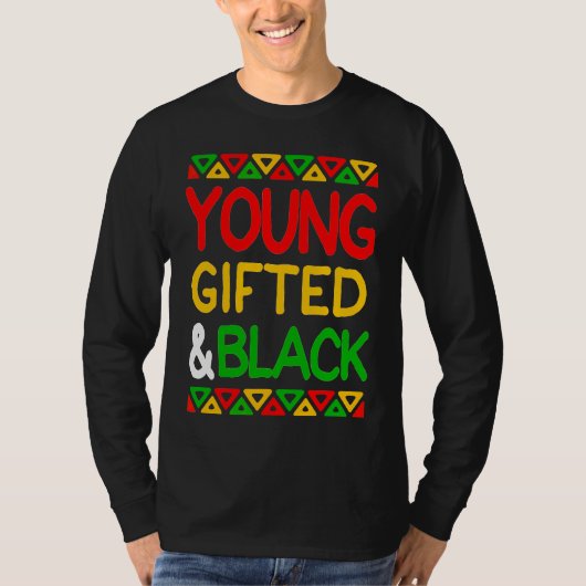 Young ed And Black African American Men Women Boy  Tシャツ (正面)
