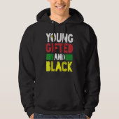 Young ed And Black African Pride Black History Mon パーカ (正面)