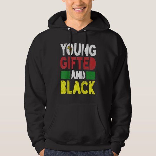 Young ed And Black African Pride Black History Mon パーカ (正面)