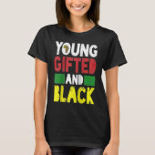 Young ed And Black African Pride Black History Mon Tシャツ (正面)