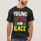 Young ed And Black African Pride Black History Mon Tシャツ (正面)