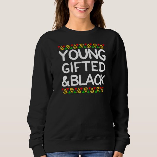 Young Ed and Black Black Girl魔法とBlack His スウェットシャツ (正面)