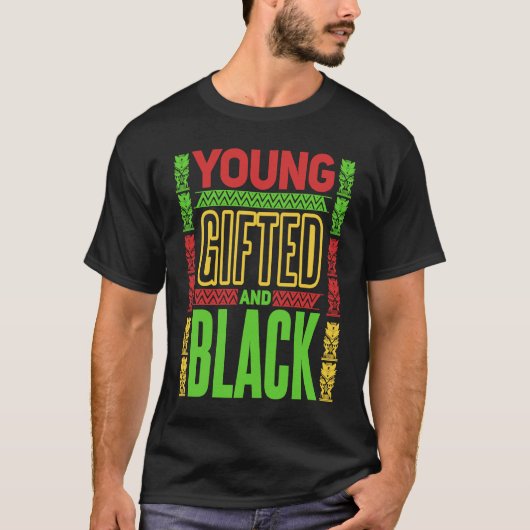 Young ed and Black Black History Month 1 Tシャツ (正面)