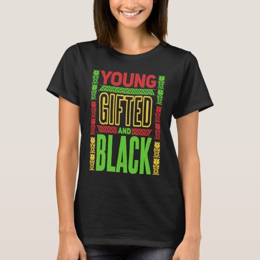 Young ed and Black Black History Month 1 Tシャツ (正面)