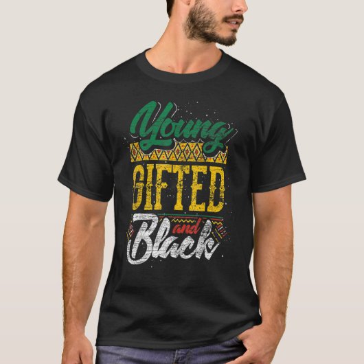 Young ed And Black Black History Month African Ame Tシャツ (正面)