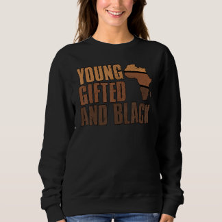 Young ed And Black Girl  Melanin Queen Girls Kids  スウェットシャツ
