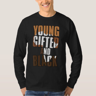 Young ed And Black Girl  Melanin Queen Girls Kids Tシャツ