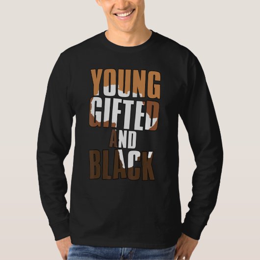 Young ed And Black Girl  Melanin Queen Girls Kids Tシャツ (正面)