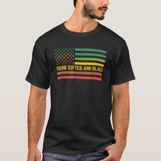 Young Ed and Black Historyアメリカ国旗 Tシャツ