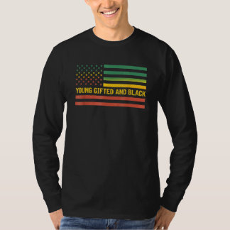 Young Ed and Black Historyアメリカ国旗 Tシャツ