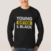 Young ed And Black History Month BLM Melanin Pride Tシャツ (正面)