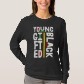 Young ed And Black History Month Retro BLM Melanin Tシャツ (正面)